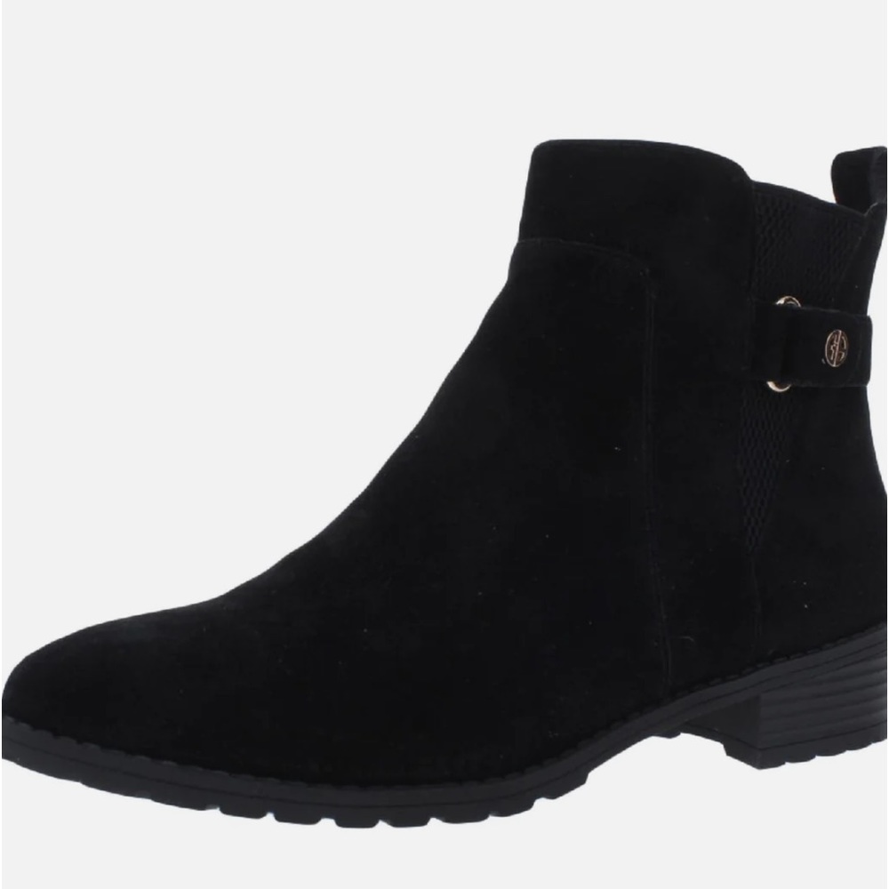 NWT GIANI BERNINI Womens Eilee Suede Memory Foam Boots Booties - Black 6.5M